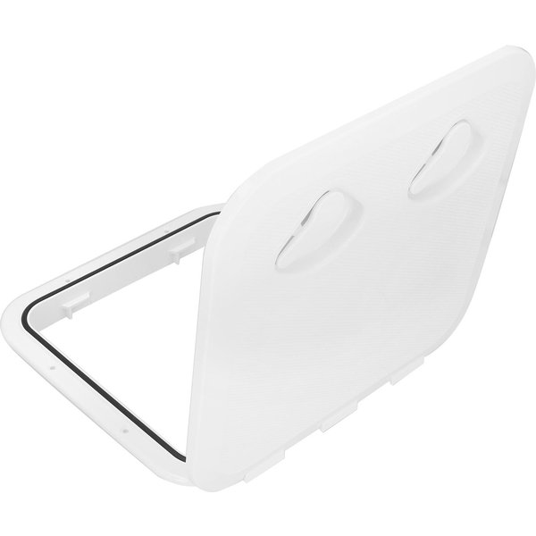Tapa De Escotilla De Acceso A Cubierta De Barco Marino Blanca Con 2 Asas Empotradas Fuertes PláStico ABS 14.75 X 14.5 Pulg-image