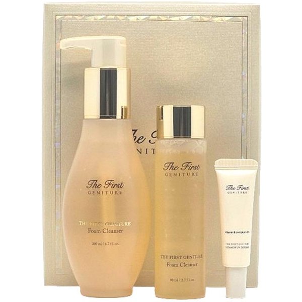 Ohui The First Geniture Limpiador Facial En Espuma Set Especial | 200Ml + 80Ml Limpiador + 10Ml Defensa UV Con Vitamina | Set De Regalo De Limpiador Facial De Lujo Antienvejecimiento Foam Cleanser Special Set-image