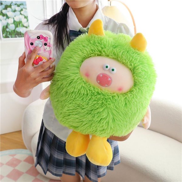 Nuevo Estilo De MuñEca Monstruo De Pelo Largo Juguete De Peluche De MuñEca Monstruo Dibujos Animados Divertida MuñEca De Trapo Almohada NiñA 30--35Cm-image