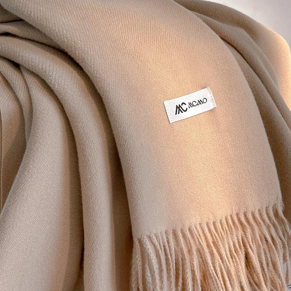 Bufanda De Invierno Para Mujer Bufandas Largas CáLidas De Cachemira Hiyab Chal SóLido Para Dama Envoltorio Pashmina Femenina PañUelo Para La Cabeza 65X190Cm-image