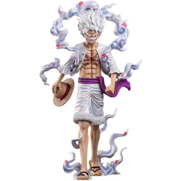 23Cm One Piece Anime Pop Monkey D Luffy Figurka Akcji Model Rocznicowy Gear 5 Nika Luffy PVC Statua Lalka Kolekcja Zabawki Prezent-image