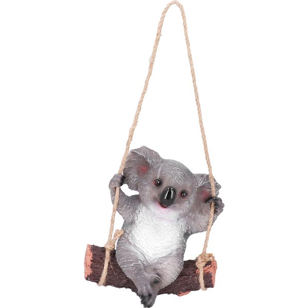 Resina Colgante Koala Animal Modelo Figurita Estatua Escultura Adorno Colgante DecoracióN De Patio Exterior Gray-image