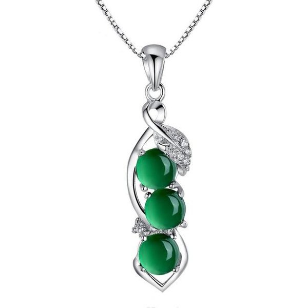 Colgantes De Topacio Esmeralda Verde Natural, Collar De Plata 925 De 45Cm, Bizuteria De Jade Para Mujer, JoyeríA De Plata 925, Colgantes De Piedras Preciosas Joya Verde-image