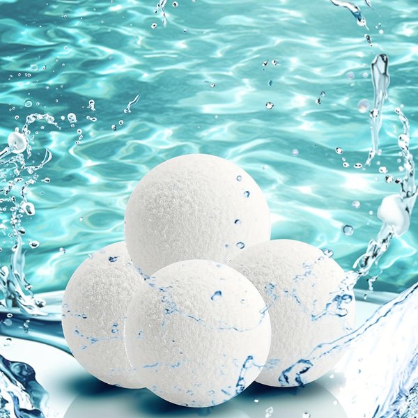 Kulki Do Czyszczenia Basenu, Odpowiednie Do Basenu, Spa, Wanny Z HydromasażEm, Wielokrotnego UżYtku 3-Calowe Kulki Absorpcyjne Do Wanny Z HydromasażEm, Zmywalne GąBki Do Spa Do Usuwania Kamienia 1Pcs White-image