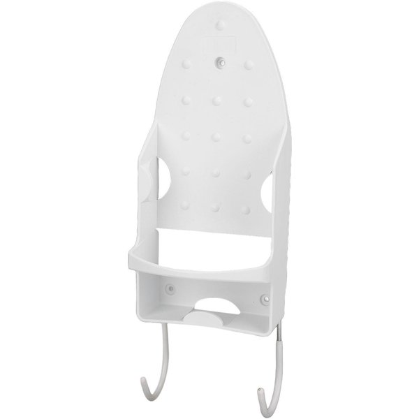 Soporte Para Plancha EléCtrica Resistente Al Calor 2 En 1 Estante De Tabla De Planchar Montado En Pared Con Gancho Para BañO Del Hogarblanco Blanco-image