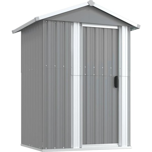 Cobertizo De JardíN Gris 126 X 97,5 X 177 Cm Acero Galvanizado-image