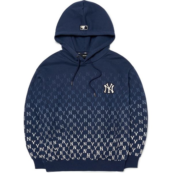 Sudadera Con Capucha MLB Logo BáSico New York Yankees Logo Degradado Estampado Completo Unisex Azul Marino 3AHDM0624-50NYD L Blue-image