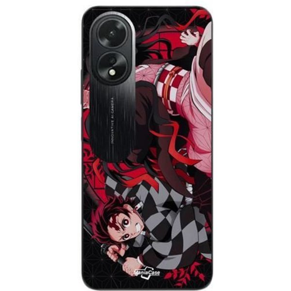 Funda - Maniacase - Oppo A58 - Demon Slayer - Flexible - Negra-image