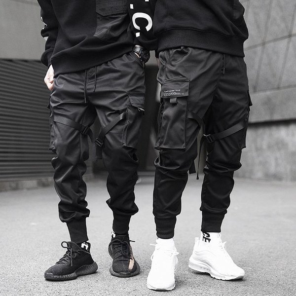 Spodnie MęSkie Spodnie Cargo Spodnie Dresowe Streetwear Spodnie Multipocket Spodnie MęSkie Casualowe Spodnie Letnie M Czarny-image