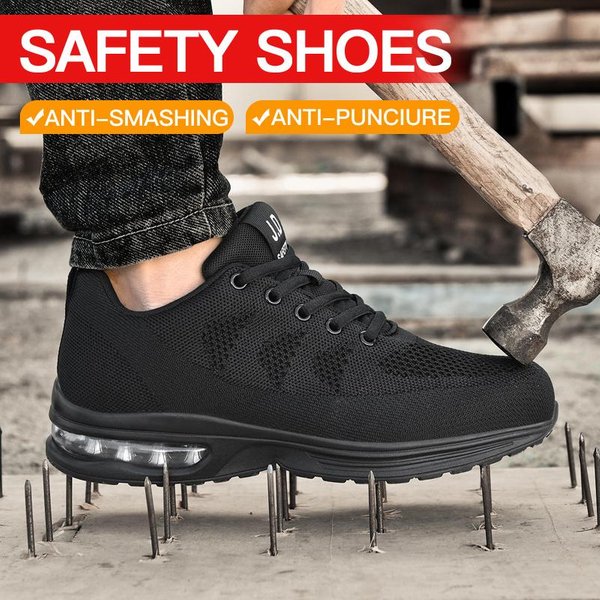 Zapatos De Seguridad Ligeros Mujer Hombre Zapatillas De Trabajo Con AmortiguacióN De Aire Zapatos Con Puntera De Acero Botas De Seguridad Para La ConstruccióN Zapatos De Trabajo Anti-Aplastamiento 39-image