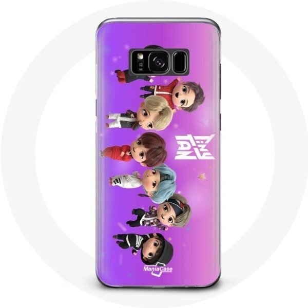 Funda Para Samsung Galaxy S8 Plus BTS Tinytan AnimacióN PóSter RM Jin Suga J-Hope Jimin Jungkook Y V Mic Drop Danza-image