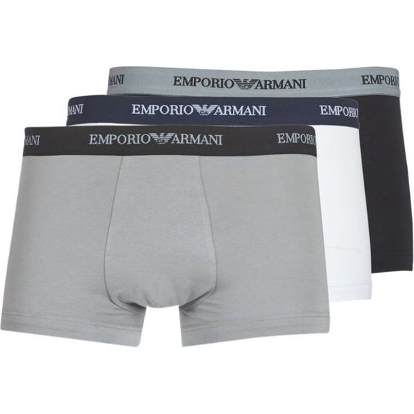Emporio Armani Calzoncillos Boxer Con Estampado De Letras Y Bloques De Color Paquete De 3 Ropa Interior Para Hombre 111357-CC717-02910 M-image