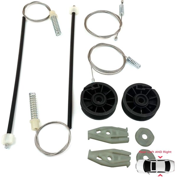 Kit De ReparacióN De Elevalunas Trasero Izquierdo Y Derecho BWR912+BWR913 Para Peugeot 206 CC 2D T16 2000-2008 Coupé Cabrio De 2 Puertas 922457 922458-image