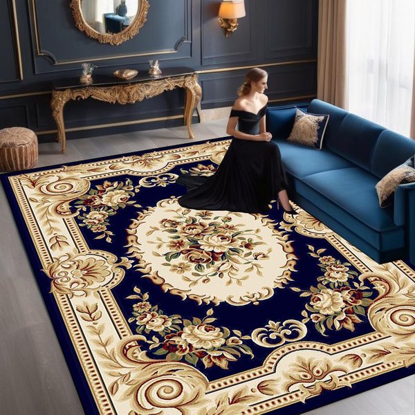 Europejskie Luksusowe Dywany Do Salonu DużY Rozmiar Dywan Dekoracyjny Hol Hotelowy MięKka Mata Sypialnia Salon Dywan AntypośLizgowy Tapis Salon 80*160Cm-image