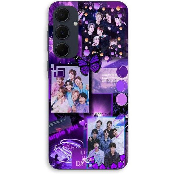 Etui Na Telefon - Maniacase - Samsung Galaxy A55 - Fioletowy - Silikonowe - Koncept Bts-image