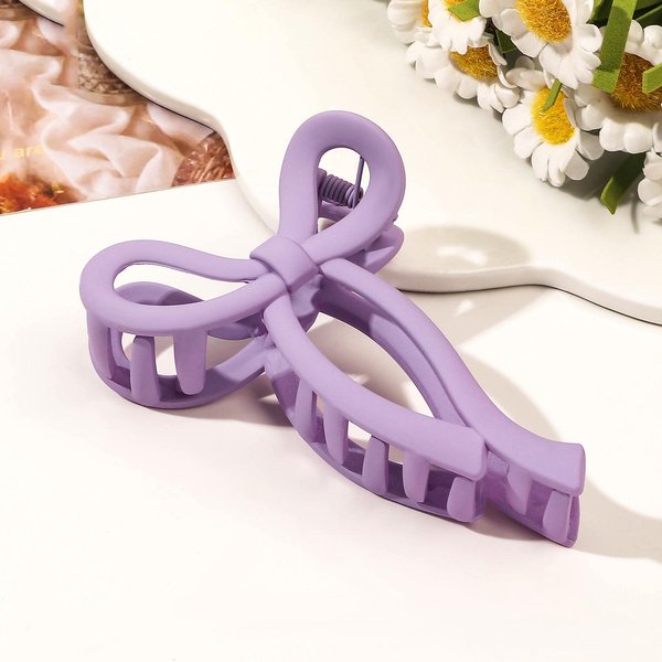 Pinzas Para El Pelo Grandes Con Lazo Mate, Accesorios Para El Cabello Con Forma De Cangrejo, Pinzas Para El Cabello Con Lazo AcríLico, Horquillas, Pasadores Para NiñAs, Diademas-image