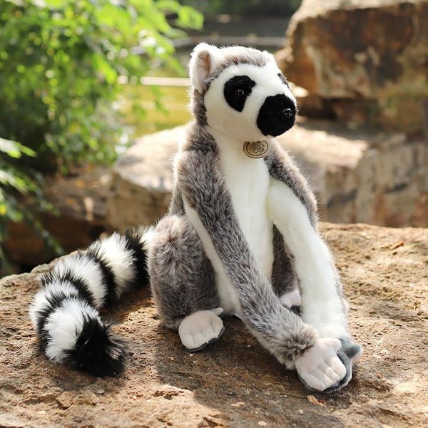 Lindo Lemur De Cola Anillada De Peluche Realista Juguete De Peluche Suricata De Dibujos Animados Indri Peluches MuñEca Suave Kawaii Regalo Para NiñA NiñO-image