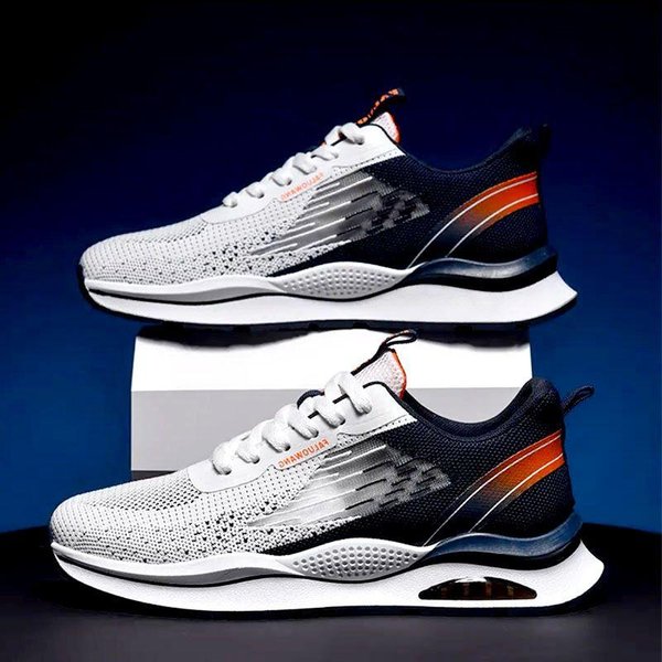 Wtempo, Zapatillas Deportivas De Verano Para Hombre, Zapatos Deportivos De Malla Transpirables Para Exteriores, Zapatos Informales Para Correr, Zapatillas Gruesas Resistentes Al Deslizamiento Con Suela Gruesa 44 Gris-image