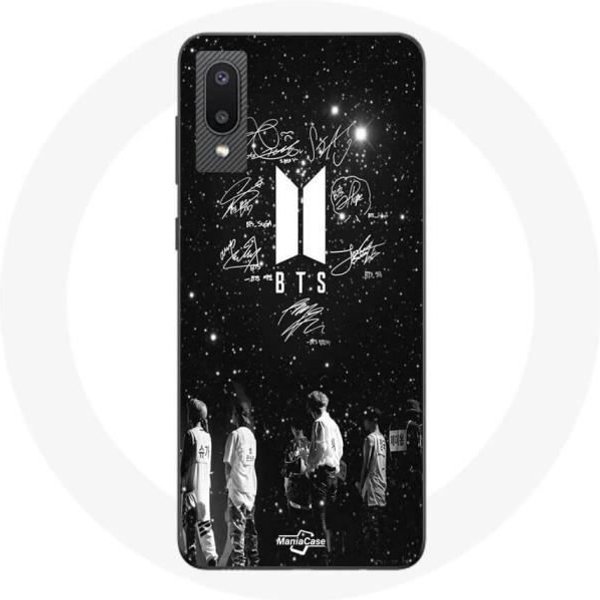 Funda Maniacase Para Samsung Galaxy A02 Con Firma BTS Y Noche Estrellada-image