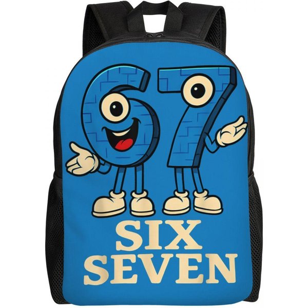 67 Seis Siete 6-7 Divertido Cerebro Podrido Italiano Mochila Para NiñOs PequeñOs Para NiñAs NiñOs Bebé Kawaii Mochilas Preescolares Bolso Escolar One Size-image