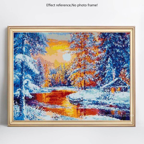 Pintura De Diamantes 5D DIY Paisaje Bordado De Diamantes Venta Punto De Cruz 20X30CM-image