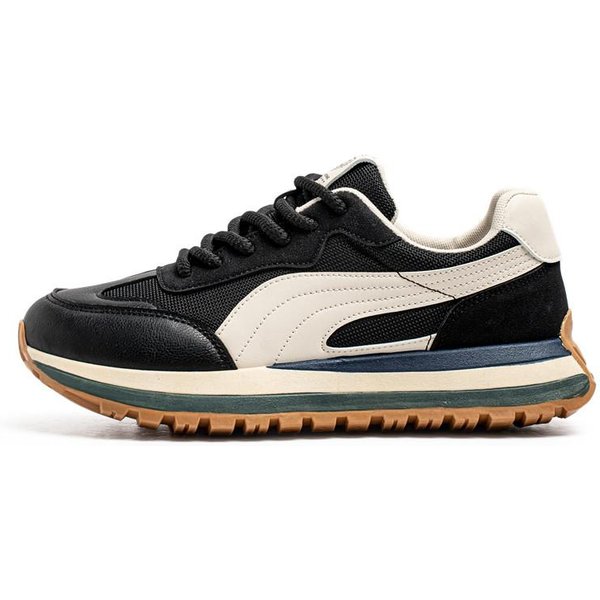 Nuevos Zapatos Deportivos Para Hombre, Zapatos Deportivos De Suela Gruesa Para Hombre, Zapatos Casuales, Antideslizantes, Moda, Resistentes Al Desgaste, Zapatos De Moda 44 Black-image