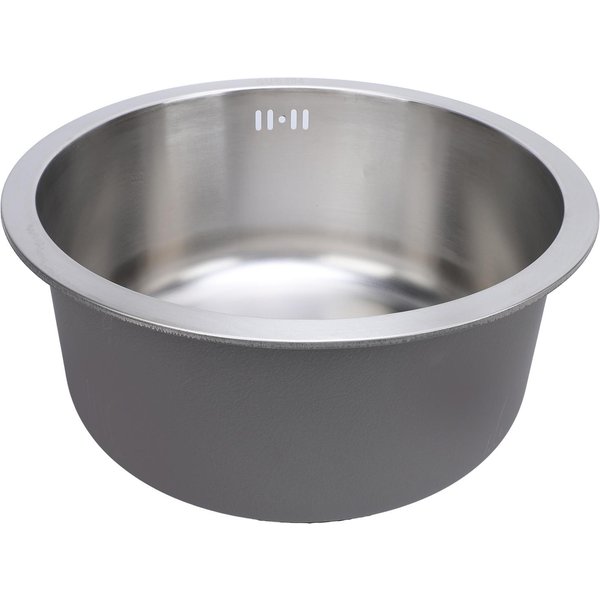 Fregadero De Cocina Acero Inoxidable 304 Redondo De Un Solo Seno Para Barra Lavado De Frutas Verduras Lavado De Platos 42Cm Type 1-image