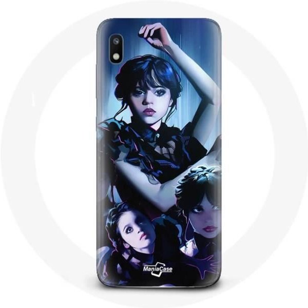 Funda - Maniacase - Samsung Galaxy A10 - Negro - MiéRcoles Addams - Flexible Negro-image