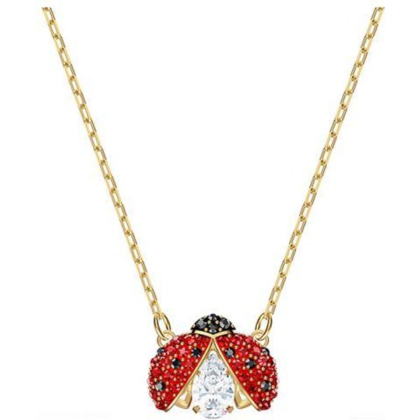 Swarovski CorazóN Brillante Cristal Mariquita Collar Mujer Collar Oro 5521787 Box (Random Color) Beige-image