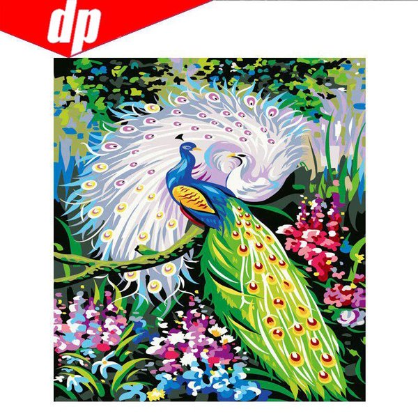 Bordado Completo De Diamantes Animal Pavo Real Pintura De Diamantes 5D Punto De Cruz 20X30-image