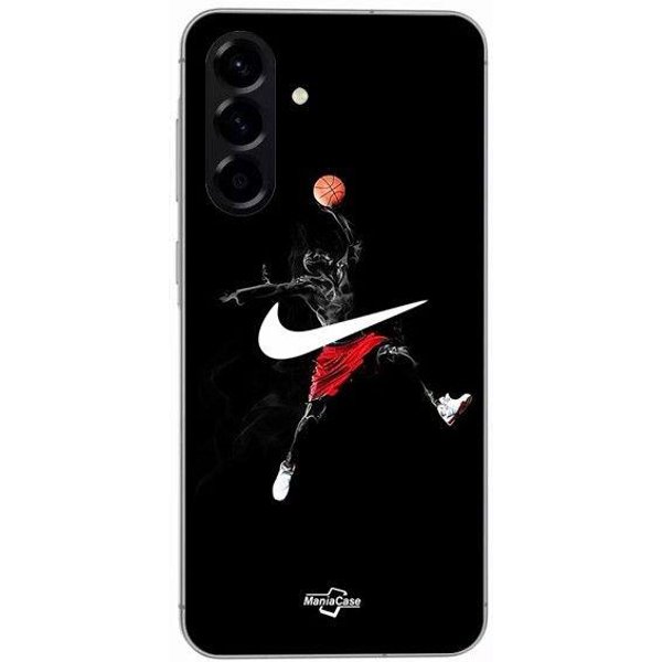 Etui - Maniacase - Samsung Galaxy A26 - Silikonowe - MięKkie - Logo Nike Jordan Czarne Czarny-image
