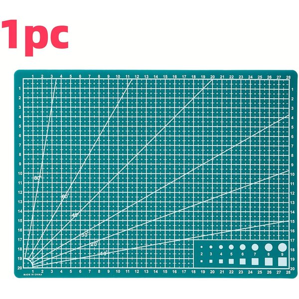 1 Pieza Alfombrilla De Corte Rotatoria A3 De PrecisióN Para Proyectos De Arcilla De Examen, Costura Y Manualidades - Material PP Duradero Con Marcas De MedicióN Y Mecanismo Giratorio A3 Color Rosa-image
