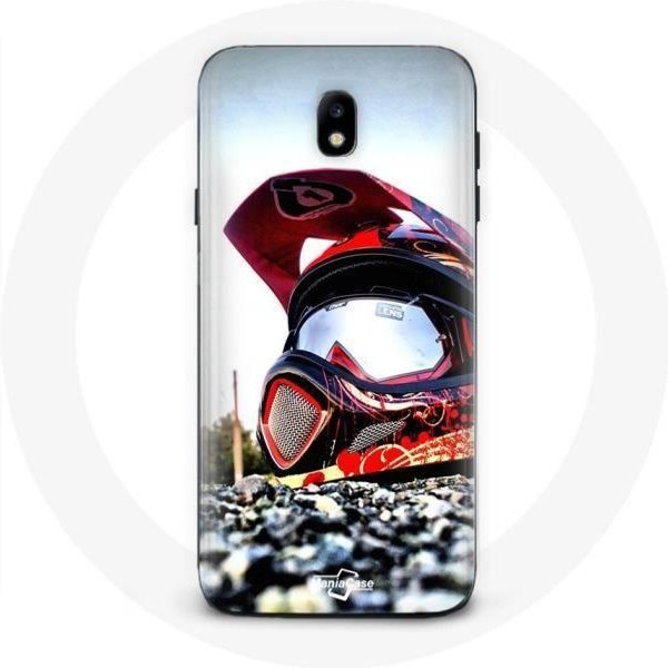 Funda - Maniacase - Samsung Galaxy J3 2017 - Motocross - Flexible - ProteccióN Y DecoracióN Negro-image