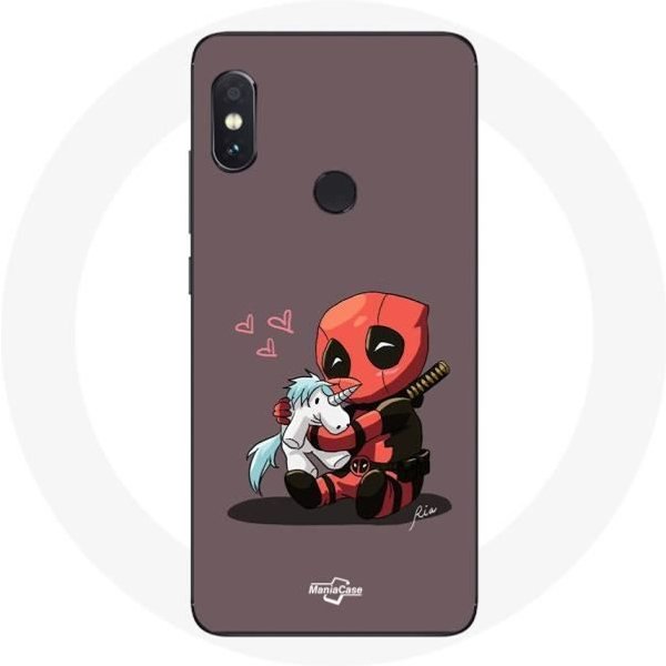 Coque Pour Xiaomi Redmi Note 5 AI Dual Camera Deadpool Unicorn Licorne-image