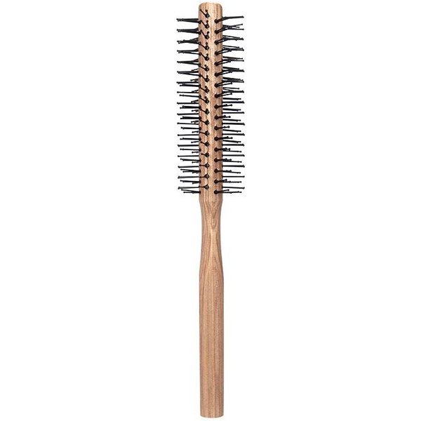 1 Cepillo Rizado De Mango De Madera, Peine Circular De Nailon Para El Cabello, Cepillo Rizado, Herramienta De Peinado Profesional De SalóN, Especial Para Pelucas De Cabello Real-image