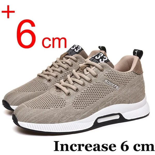 MęSkie WkłAdki ZwięKszająCe Wzrost 6CM Sportowe Casualowe Buty Na Wysokość 48 MęSkie Sneakersy Buty Z PodwyżSzeniem Ukryte Obcasy OddychająCe Buty PodwyżSzająCe 44 Gray-image