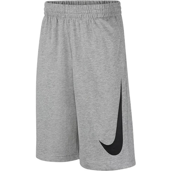 Nike Kids Szorty Sportowe Treningowe Casual Z Nadrukiem Logo Szorty DziecięCe Szare 875102-063 M Gray-image