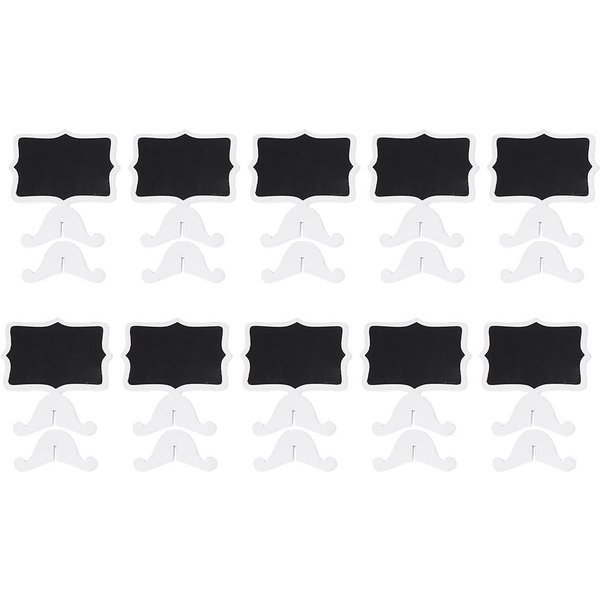 10 Piezas/Paquete Mini Pizarra De Encaje Pizarra Pizarra De Madera Soporte De Precio Para Fiesta De AñO Nuevo Chr White-image