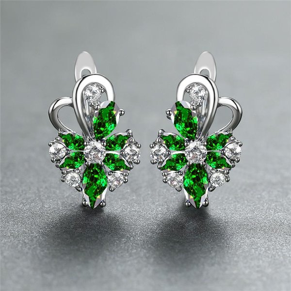 Pendientes Boho Color Nupcial Gota De Agua Piedra Azul ZircóN ArcoíRis MíStico Mariposa JoyeríA De Boda Para Mujeres-image