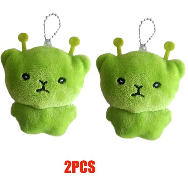 Uroczy Pluszowy Wisiorek Kot Obcy Super MięKkie Pluszowe Lalki Breloczek Kawaii Mini Zabawka Wisiorek Do Plecaka Urocza Dekoracja Torby Prezent-image