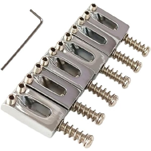6 Szt. Zamienne SiodełKa Mostka Tremolo SiodełKa Mostka Rolkowego Mostki Systemu Tremolo Z Kluczem CzęśCi Do Gitar Elektrycznych 1-image