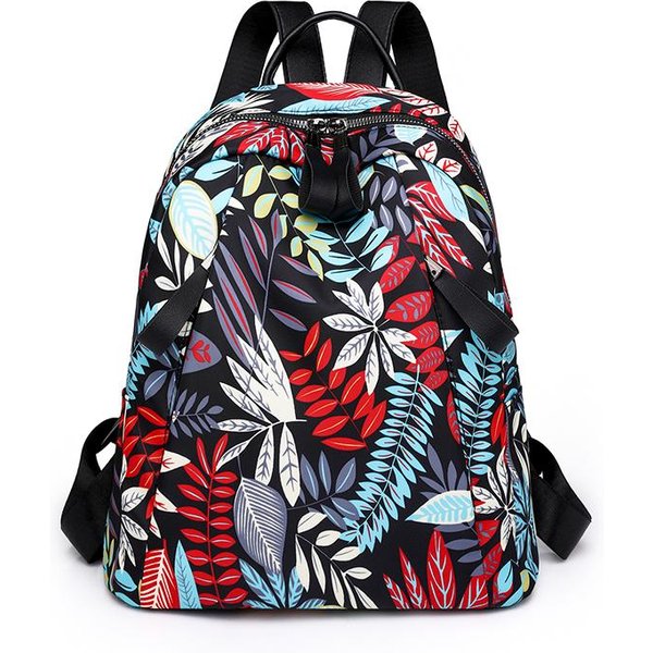 Luksusowy Designerski Plecak Z Nadrukiem Dla Kobiet, Wysokiej JakośCi, Wodoodporny Nylon, DużA Pojemność, Torba PodróżNa Black-image