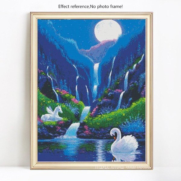 Pintura De Diamantes, Paisaje De Llegada Redondo Completo, Venta De Bordado De Diamantes, ImáGenes EscéNicas 20X30-image