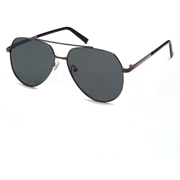 Gafas De Sol Polarizadas Con Montura De Metal Para Hombre Moda Piloto Pesca ConduccióN Gafas Para Exterior Uv400 Antideslumbrantes Gris-image