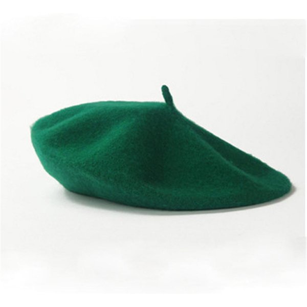 Wielokolorowy WełNiany Kapelusz Beret Kobiety DziewczęTa Wiosna Francuski Vintage Kapelusz Malarza Artysta GłAdka Czapka Beanie Elegancka Dama Wszystko PasująCe Czapki Black-image
