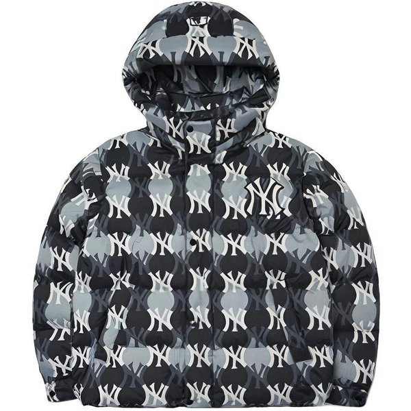 MLB New York Yankees Diamentowy Nadruk Litery Bluza Z Kapturem DłUgi RęKaw Kurtka Puchowa Unisex Odzież Wierzchnia Czarny 3ADJY0126-50BKS XS-image