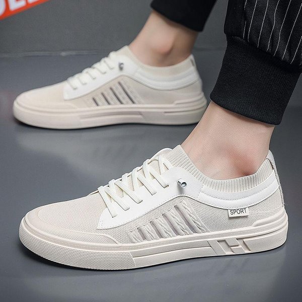Moda Masculina Primavera Y Verano Zapatos Ligeros Transpirables Simples Para Hombre Zapatos De Moda Para Exteriores Para Adolescentes Zapatos De Hombre 44 Gray-image