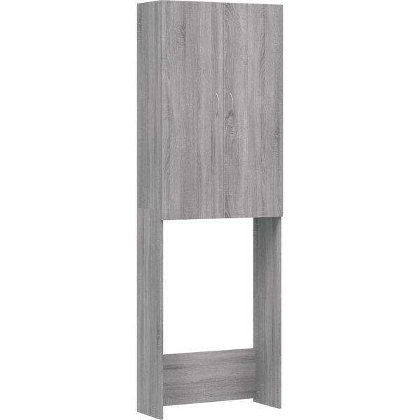 Armario Para Lavadora Gris Sonoma 64 X 25,5 X 190 Cm-image