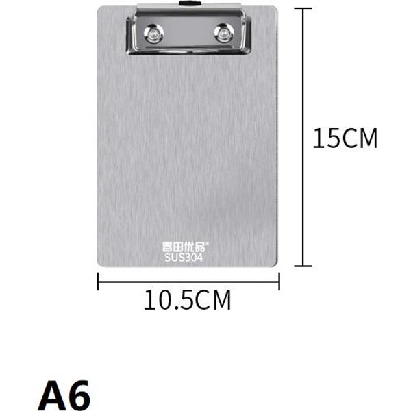 Portapapeles Acero Inoxidable Bloc De Escritura Carpeta Papel Suministros De Oficina Organizador Caja De Almacenamiento Para Portapapeles Bloc De Documentos Portapapeles-image