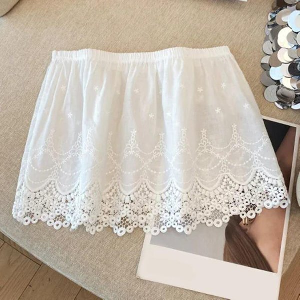 Haftowana Koronkowa SpóDnica Podszewkowa Korean Style Przeciwodblaskowa Koronkowa Bezpieczeczna KróTka SpóDnica Y2K Z Wysokim Stanem Koronkowa Podszewka Halka M-image